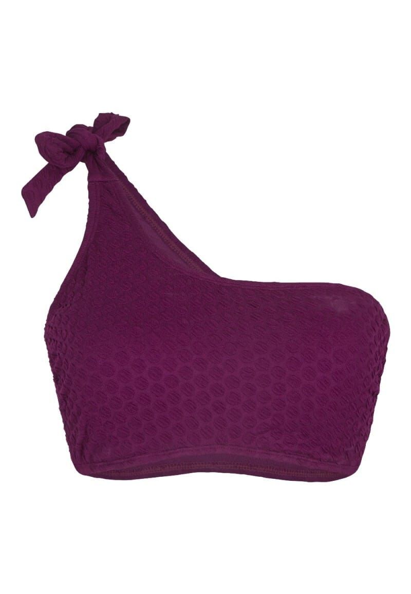, LingaDore one shoulder bandeau bikini top Violet, Lingerie By M
